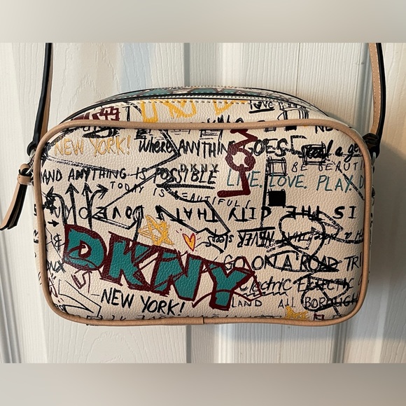 Dkny Bags Dkny Erin Camera Crossbody White Multi Graffiti Poshmark